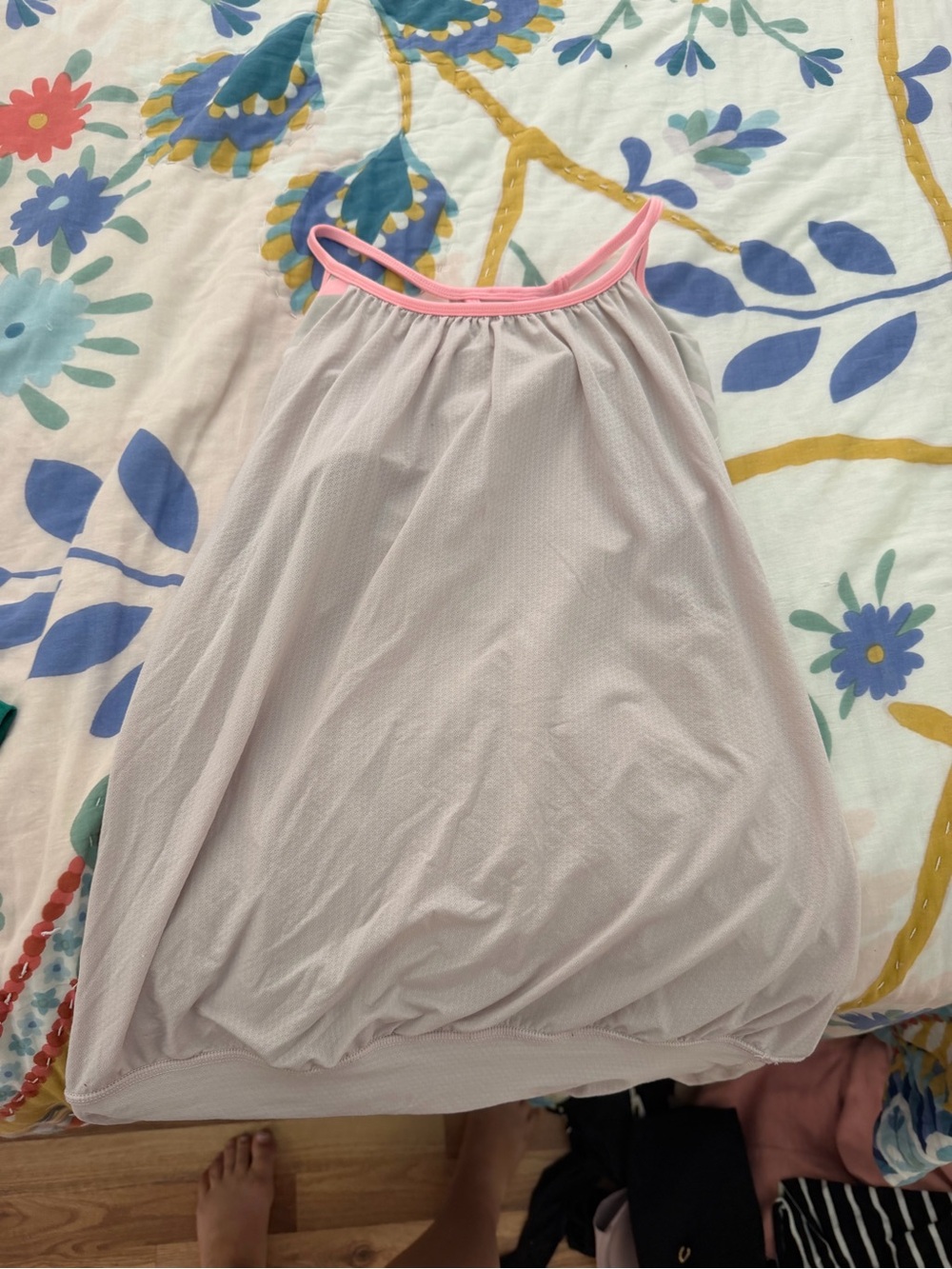 lululemon athletica Light Mauve Tank with Pink built in bra
